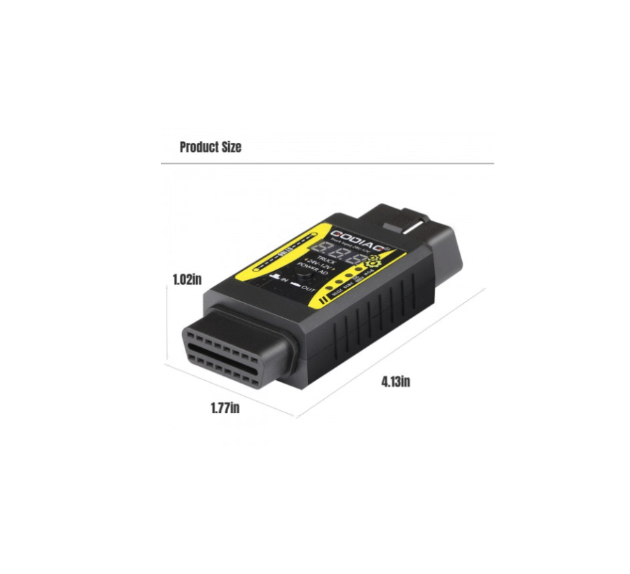 Convertor OBD 24V la 12V pentru camioane Godiag GT106 - imagine 3